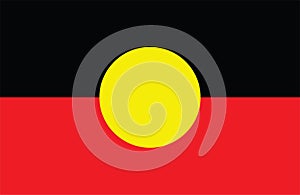 Australian Aboriginal Flag. flag of Aborigin, Australia. photo
