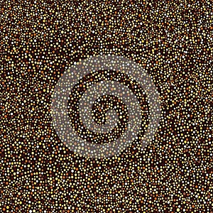 Australian aboriginal hand drawn seamless vector pattern with dots on dark background