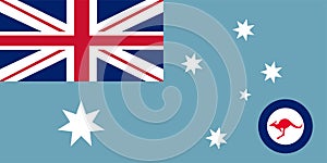 Australian Air force flag vector illustration isolated. Australia proud military symbol.