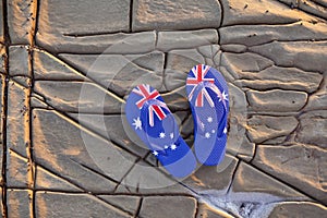 Australian Australia Flag Thongs Background
