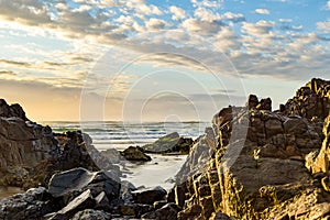 Australian beach coastline at 'Delicate Nobby'