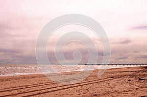 Australian beach scene taken in unusual light