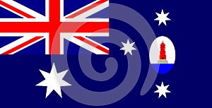 Australian blue ensign Flag. Illustration of Australian blue ensign Flag