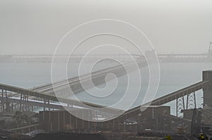 An Australian Coal Loading Terminal On A Smoke Polluted Day