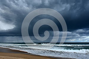 Australian Coastline rainfall over ocean