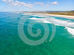 Australian Coastline with Surfers