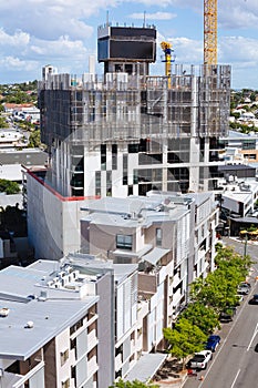 Australian construction site with screen system during the day photo