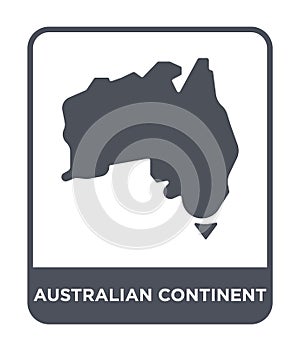 australian continent icon in trendy design style. australian continent icon isolated on white background. australian continent