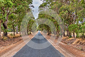 Australian country road in WA Perth