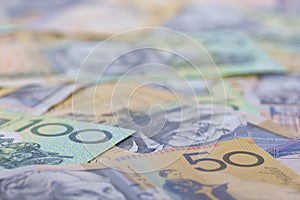 Australian Currency close-up