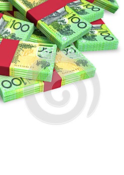 Australian Dollar Notes Scattered Pile