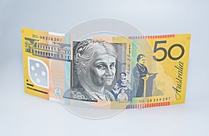 Australian Fifty Dollar Banknote Standing Up