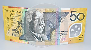 Australian Fifty Dollar Banknote Standing Up