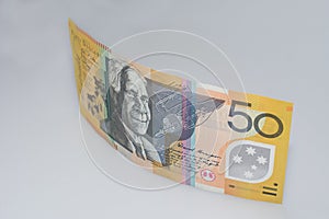 Australian Fifty Dollar Banknote Standing up David Ngunaitponi Side