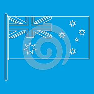 Australian flag icon, outline style