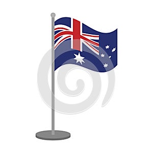 australian flag pole steel icon