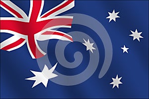 Australian Flag - Waving effect