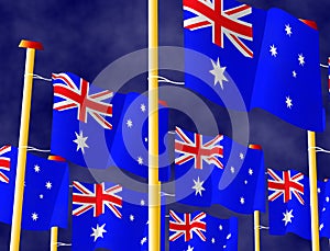 Australian flags