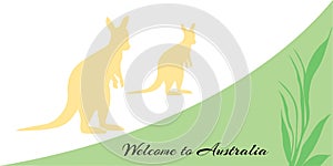 Australian Kangaroos, Travelling invitation background