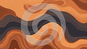 Australian Landscape Wood Wave Background In Orange, Purple, Blue And Brown