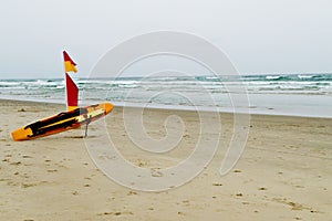 Australian lifeguard gear on the beach