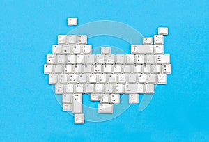 Australian map computer keyboard