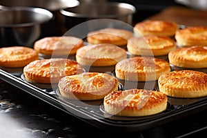 australian meat pies on a baking tray