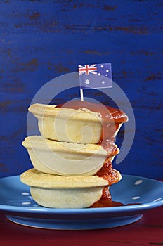 Australian meat pies and copy space