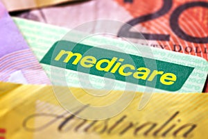 Australian Medicare Card and Money photo