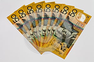 Australian Money $50 Dollar Notes