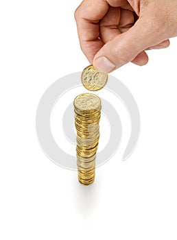 Superannuation Australian Money Coins Stack photo