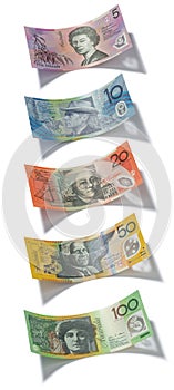 Australian Money Notes Dollar Dollars