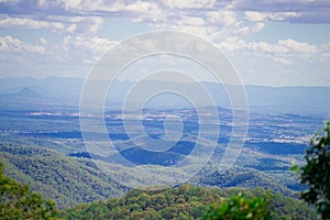 Australian Mountain View nearby Brisbane city in Queensland, Australia. Australia is a continent located in the south part of the