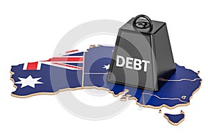 Australian national debt or budget deficit, financial crisis con