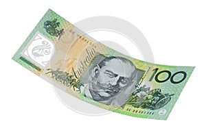 Australian One Hundred Dollar Note Isolated photo