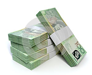 Australian One Hundred Dollar Notes Bundles