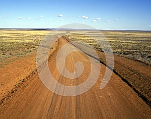 Australian outback dirt road.