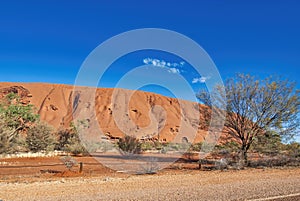 Australian Outback environment. Mountains and blue sky