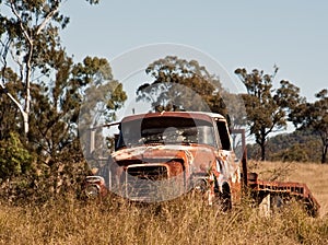 Australian outback rusty old farm truck