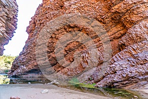 the Australian outback there is a rugged rock formation called Simpsons Gab