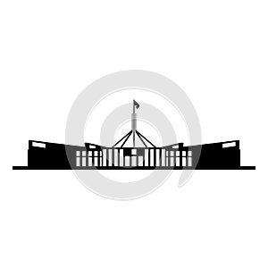 Australian parliament house silhouette