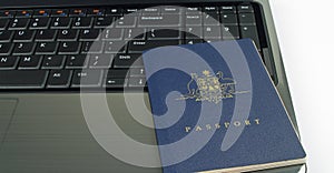 Australian passport and computer