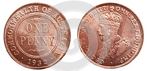 Australian Penny pre-decimal 1930 Rare coin