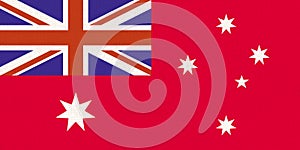Australian red ensign. Illustration of Australian red ensign on fabric surface
