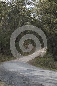 Australian sealed and unsealed country road