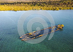 An Australian shipwreck at sunset photo