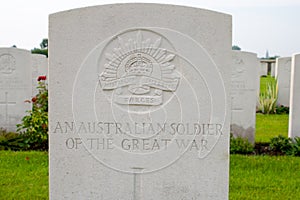 Australian soldier of the great world war one.