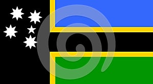 Australian South Sea Islanders flag. Illustration of Australian Islanders flag