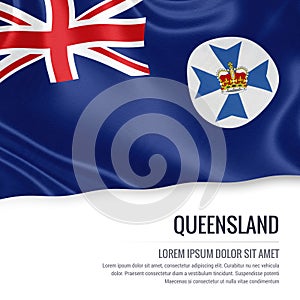 Australian state Queensland flag.