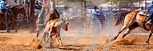 Australian Team Calf Roping Rodeo Event